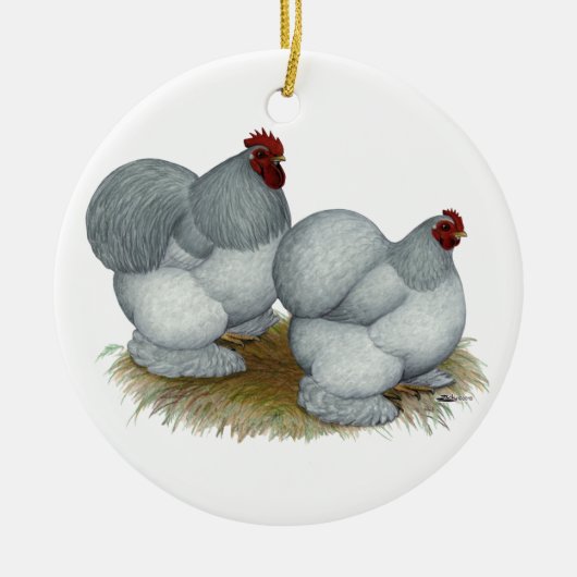 Cochin: Selbstblau Keramik Ornament (Vorne)