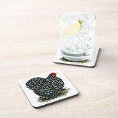 Cochin sprenkelte Henne Getränkeuntersetzer (Rechte Seite)