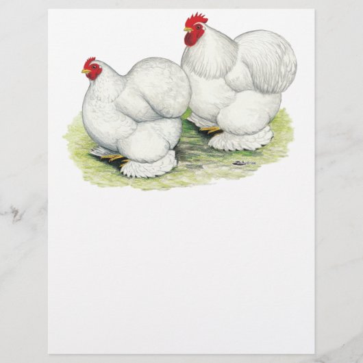 Cochin: Weiße Bantams Flyer (Vorne)