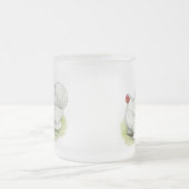 Cochin:  Weiße Zwerghühner Mattglastasse (Mittel)