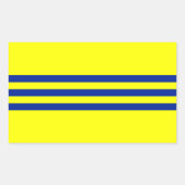 Cochinchina-Flagge Rechteckiger Aufkleber (Vorderseite)