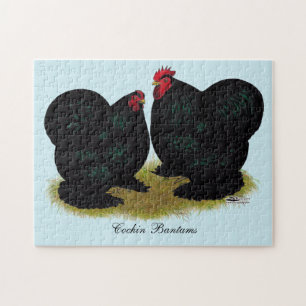 Cochins Black Bantam Paar Puzzle