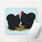 Cochins Black Bantam Pair Mousepad (Mit Mouse)