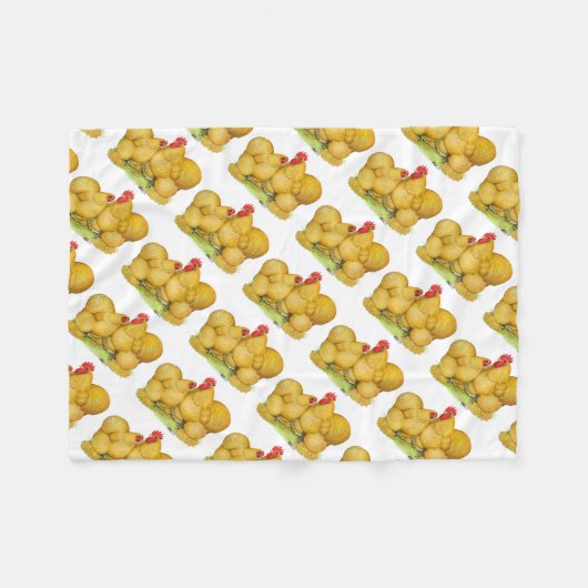 Cochins Buff Pair Fleecedecke (Vorderseite (Horizontal))