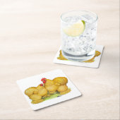 Cochins Buff Pair Rechteckiger Pappuntersetzer (Vor Ort)