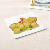 Cochins Buff Pair Rechteckiger Pappuntersetzer (angewinkelt)