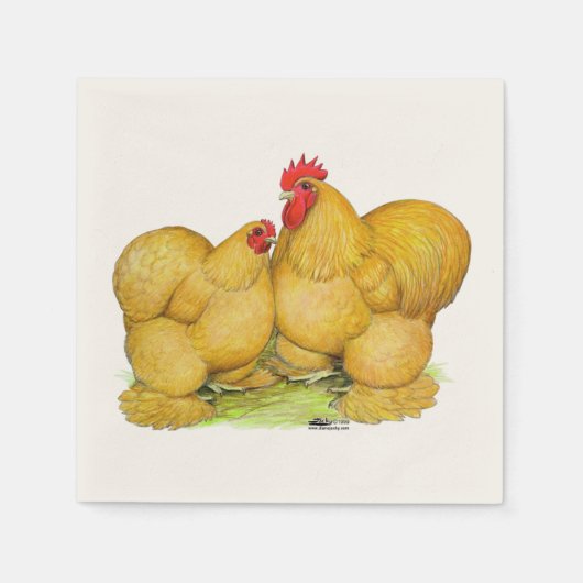 Cochins Buff Pair Serviette (Vorderseite)
