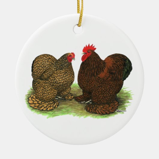 Cochins_Gold_Lace_2 Keramikornament (Vorne)