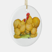 Cochins lederfarbene Paare Keramikornament (Rechts)