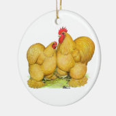 Cochins lederfarbene Paare Keramikornament (Links)