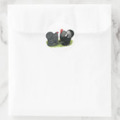 Cochins: silbergepresst runder aufkleber (Tasche)