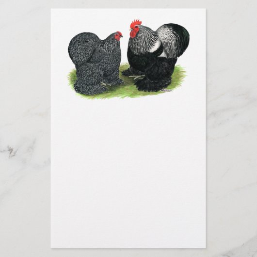 Cochins:  silbergezinkt briefpapier (Vorderseite)