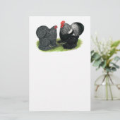Cochins:  silbergezinkt briefpapier (Stehend Vorderseite)