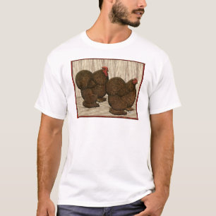 Cochins: Texturierte rote Bantams T-Shirt
