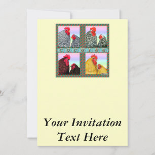 Cochins Vier Farben Einladung