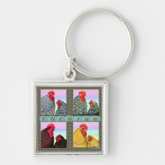 Cochins Vier Farben Schlüsselanhänger (Vorne)