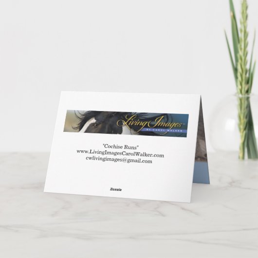 Cochise Runs Greeting Card Einladung (Rückseite)