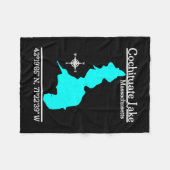 Cochituate See - Massachusetts Leistung  Fleecedecke (Vorderseite (Horizontal))