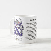 Cochran-Familien-Wappen Tasse (Vorderseite Links)