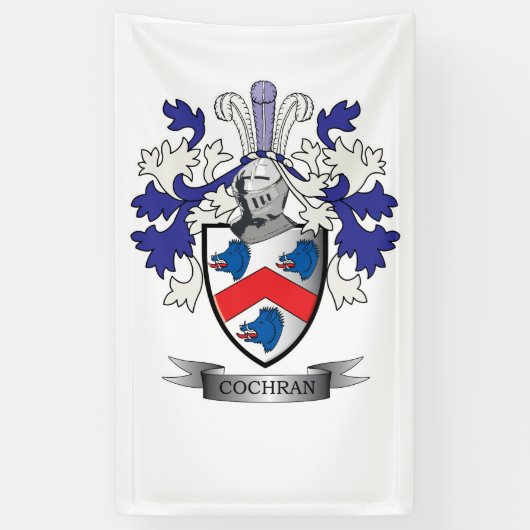 Cochran-Familienwappen-Wappen Banner (Vertikal)