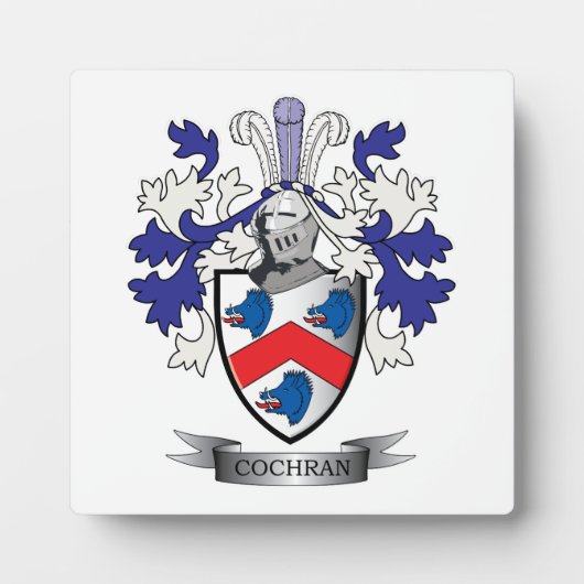 Cochran-Familienwappen-Wappen Fotoplatte (Vorderseite)