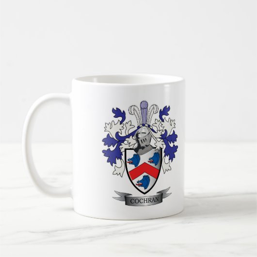 Cochran-Familienwappen-Wappen Kaffeetasse (Links)