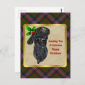 Cochrane Clan Abzeichen & Tartan Weihnachts Postka Postkarte (Vorne/Hinten)