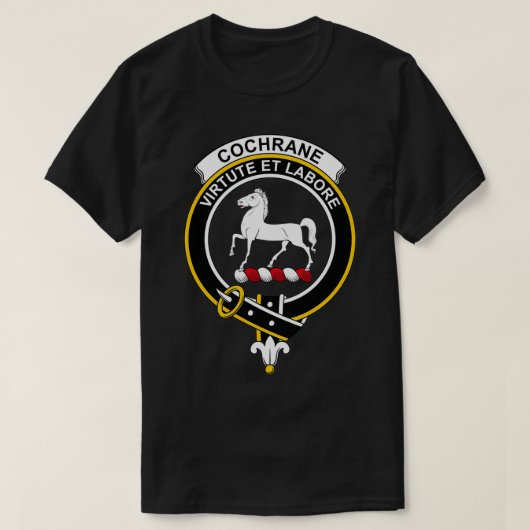 Cochrane Wappen Tartan Clan Scottish Clan T-Shirt (Design vorne)