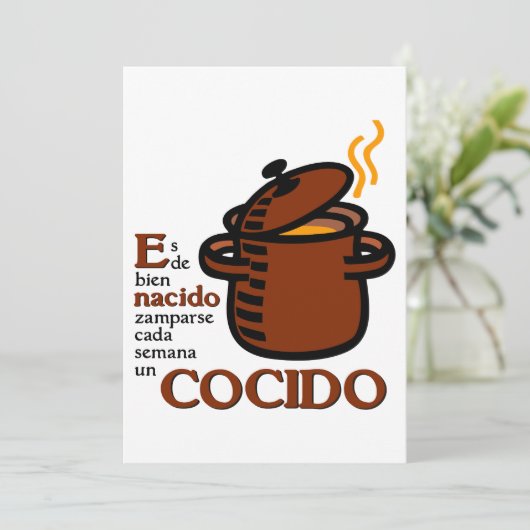 Cocido Einladung (Stehend Vorderseite)