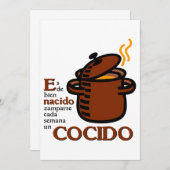 Cocido Einladung (Vorne/Hinten)