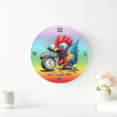 Cock-a-doodle-CRAP! Große Wanduhr (Zuhause)