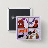 Cock-A-Doodle-Doo! Button (Vorne & Hinten)