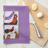 Cock-A-Doodle-Doo! Geschirrtuch (Viertel Falte)