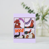 Cock-A-Doodle-Doo! Postkarte (Stehend Vorderseite)