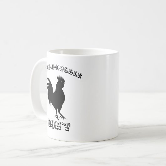 Cock-A-Doodle-Tasse Kaffeetasse (Vorderseite Links)