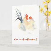 Cocka-Doodle-Liebling! Karte (Gelbe Blume)