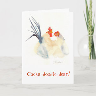 Cocka-Doodle-Liebling! Karte