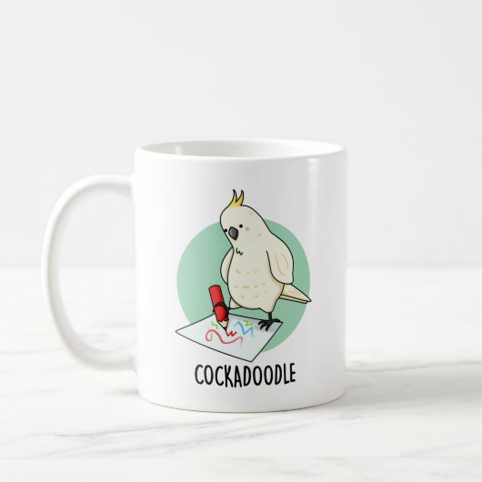 Cockadoodle Funny Cockatoo Pub Kaffeetasse (Links)
