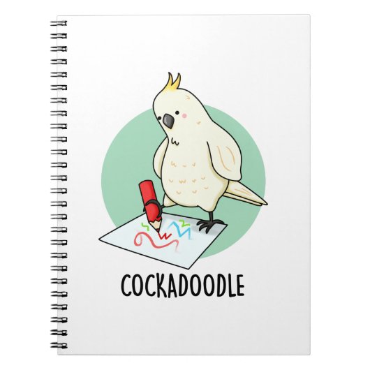 Cockadoodle Funny Cockatoo Pub Notizblock (Vorderseite)