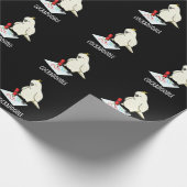 Cockadoodle Funny Cockatoo Pun Dark BG Geschenkpapier (Ecke)
