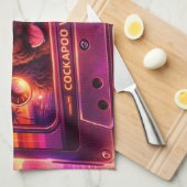 Cockapoo 80er inspiriertes Küchentuch (Viertel Falte)