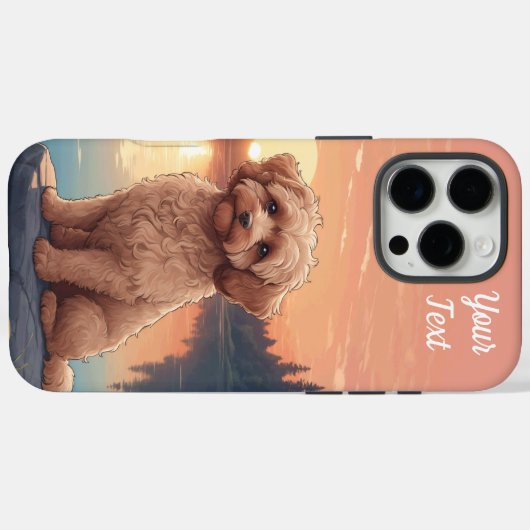 Cockapoo am See Case-Mate iPhone Hülle (Rückseite (Horizontal))