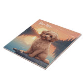 Cockapoo am See Fliese (Seite)