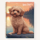 Cockapoo am See Notizblock (Vorderseite)