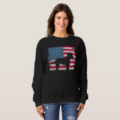 Cockapoo American Flag USA 4th of July Men Women B Sweatshirt (Vorne ganz)