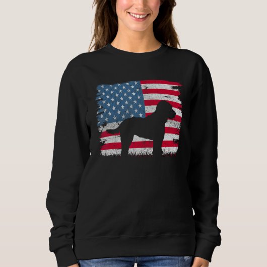 Cockapoo American Flag USA 4th of July Men Women B Sweatshirt (Vorderseite)