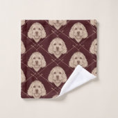 Cockapoo-Badezimmer-Handtuch-Set Süßes Hundemuster Badhandtuch Set (Waschlappen)