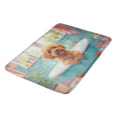 Cockapoo Bath Time Cute Bathroom Decor Badematte (Schrägansicht)