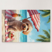 Cockapoo Beach Relax Scene Puzzle (Horizontal)