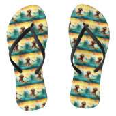 Cockapoo Beach Surfgrafik Badesandalen (Fußbett)